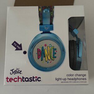 Justice DANCE Techtastic Color Change Light Up Headphones Brand New in Box